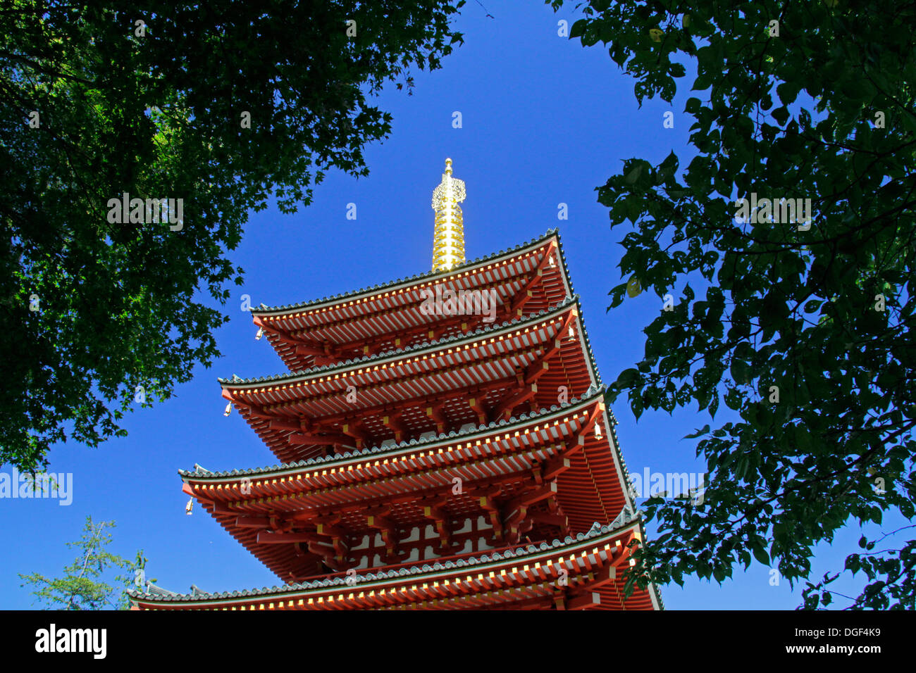 Five-story pagoda of Takahata-fudo Kongo-ji Temple Tokyo Japan Stock ...