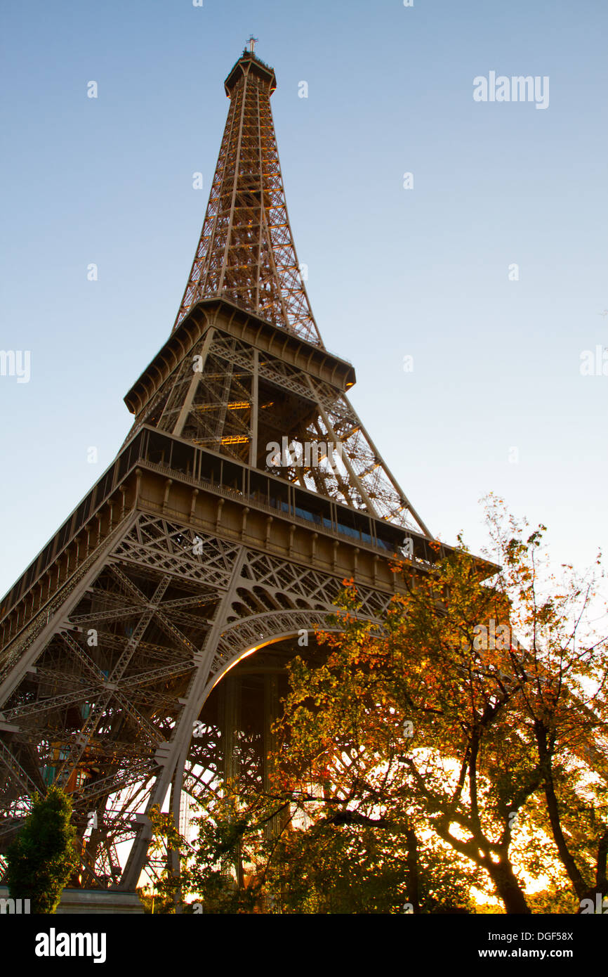 PARIS - SEPTEMBER 03: View of Eiffel Tower at sunset, Paris