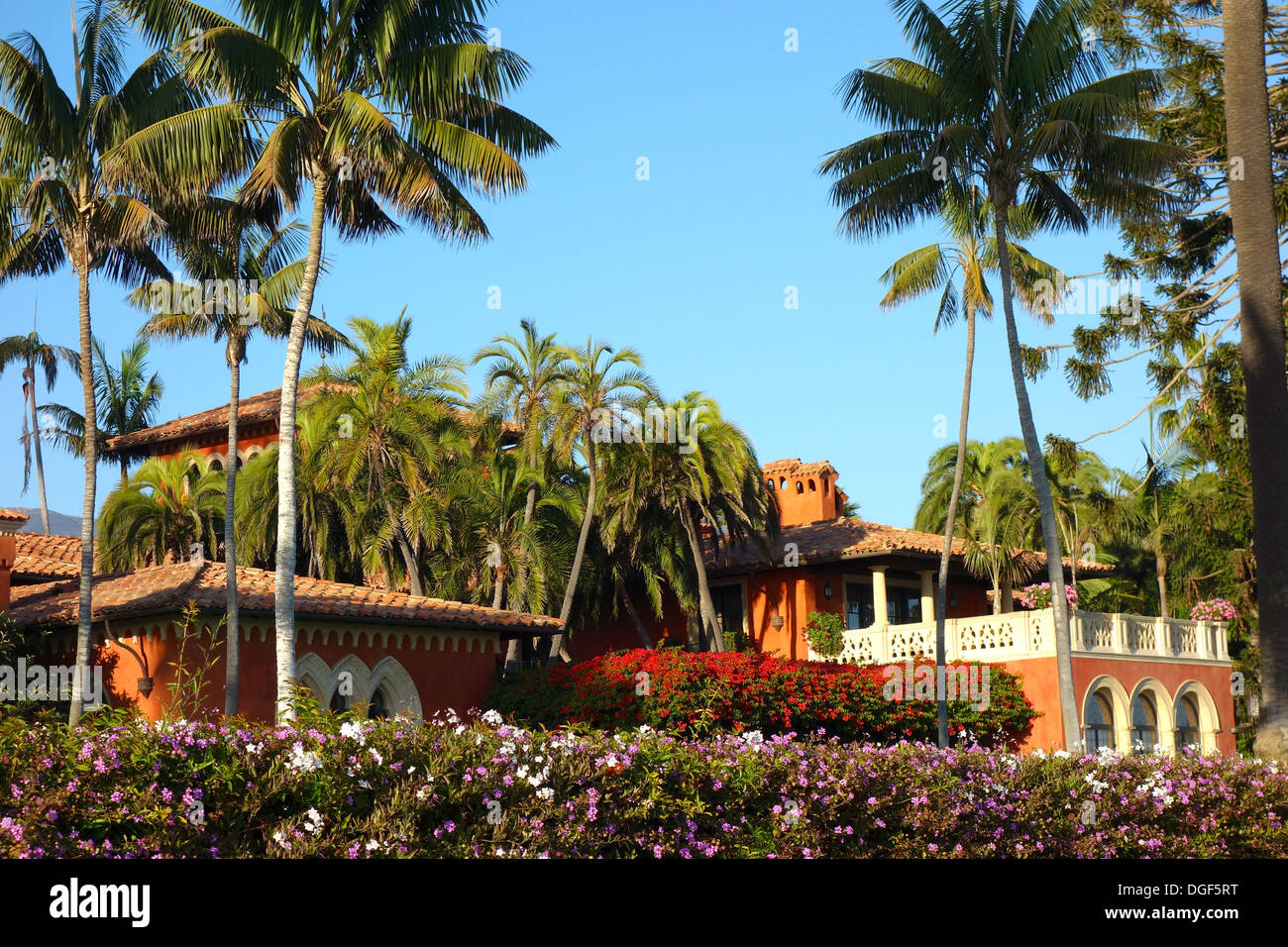 Ty Warner's Montecito Estate at Butterfly Beach, Santa Barbara County, California USA Stock