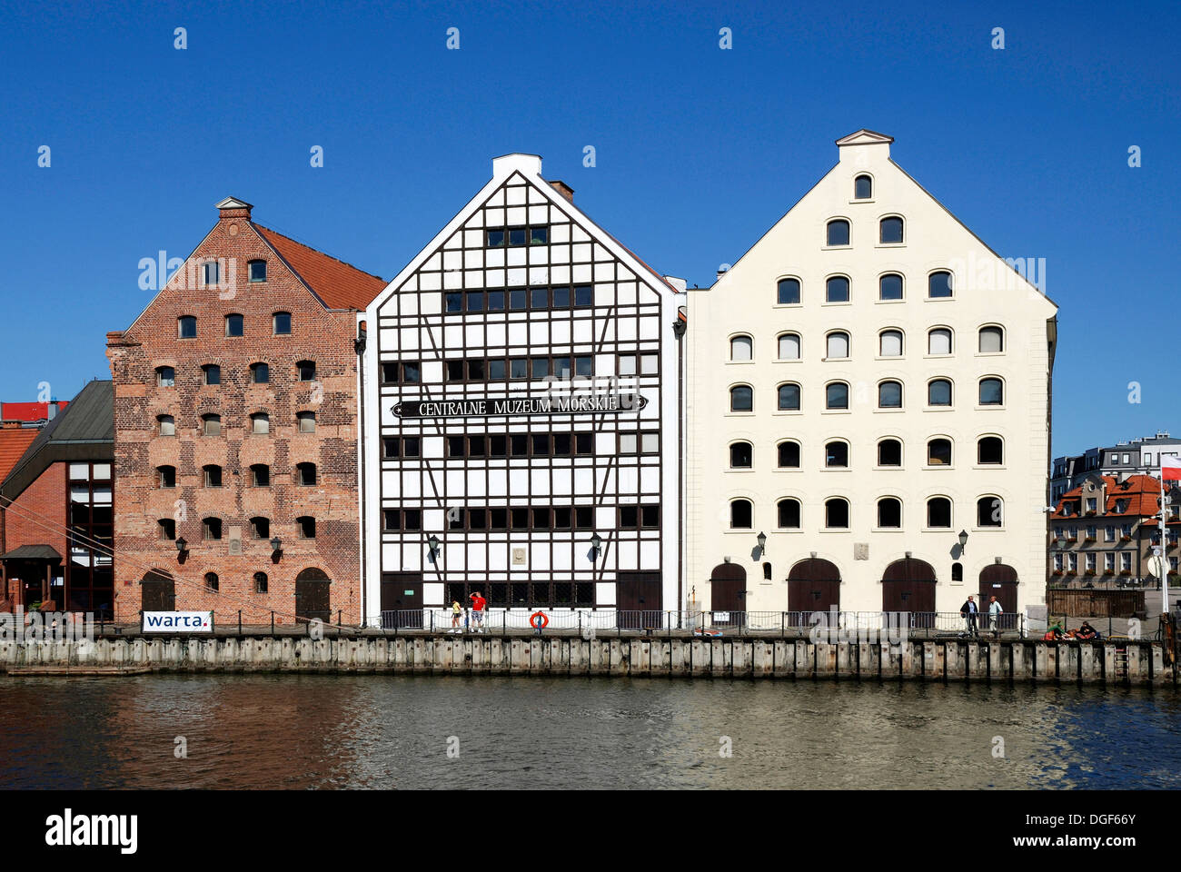 Maritime Museum on Granary Island at the Motlawa in Gdansk - Centralne Muzeum Morskie. Stock Photo