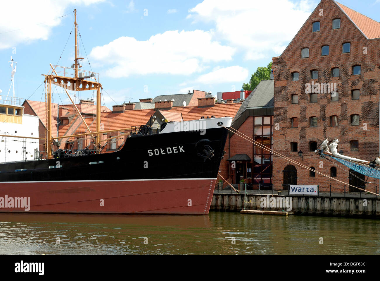 Maritime Museum on Granary Island at the Motlawa in Gdansk - Centralne Muzeum Morskie. Stock Photo