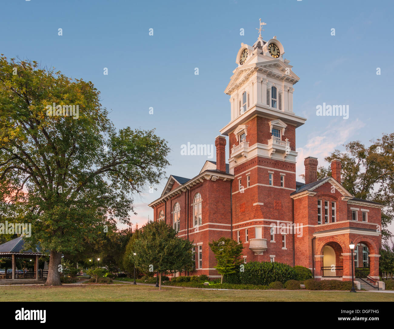 The 1885 Gwinnett Historic Courthouse on the square in downtown Lawrenceville, Georgia, just outside of Atlanta. (USA) Stock Photo