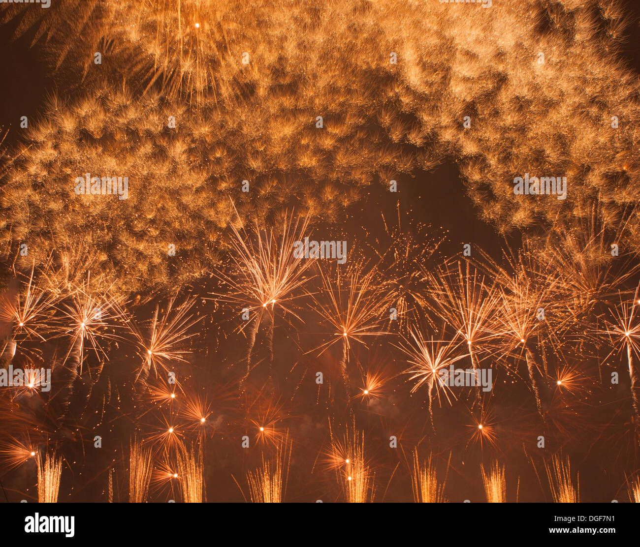Montreal, Canada, International Fireworks Competition Stock Photo