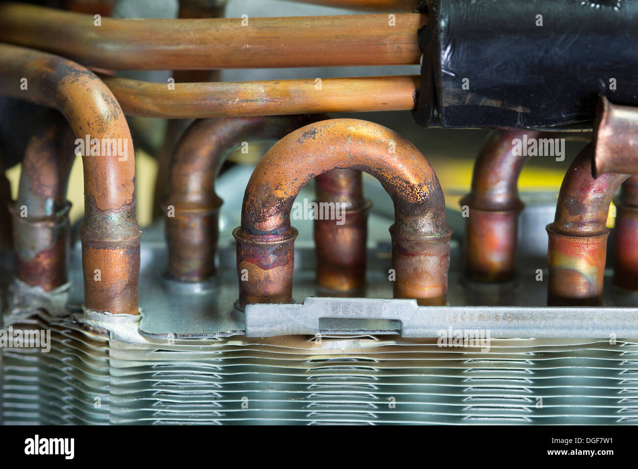 Industrial Cooling Unit Watertoair Heat Exchanger fragment Stock