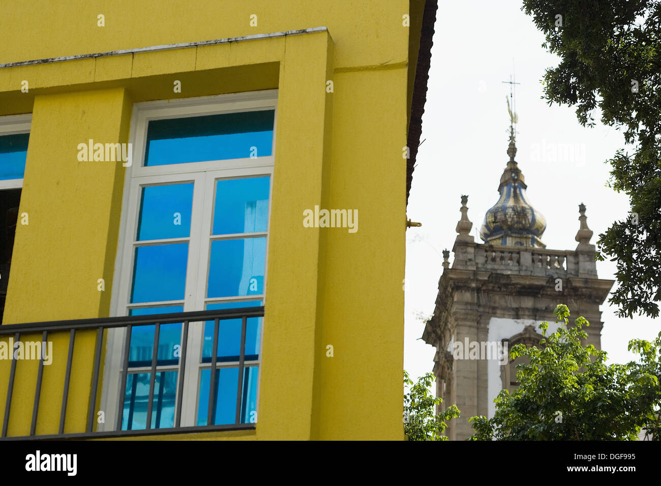 Colonial Buildings near Largo de Sao Francisco de Paula, Downtown Rio de Janiero, Brazil Stock Colonial Buildings near Largo de Sao Francisco de Paula, Downtown Rio de Janiero, Brazil Stock