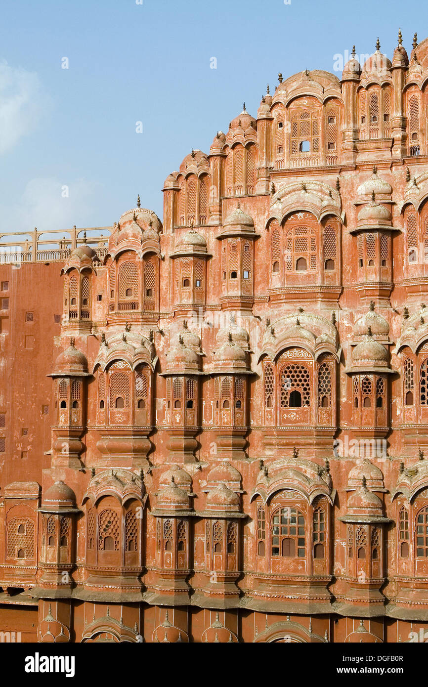 Front Facade Of The Hawa Mahal Palace Of Winds Jaipur Rajasthan