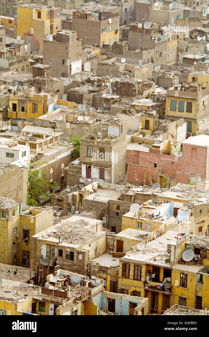 Elevated view on houses roofs. City of Cairo. Egypt Stock Photo Alamy