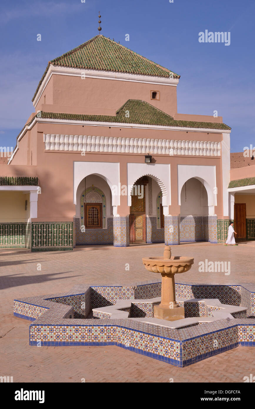 Zaouia, mausoleum in the madrasa, Tamegroute, Souss-Massa-Draâ region, Morocco Stock Photo