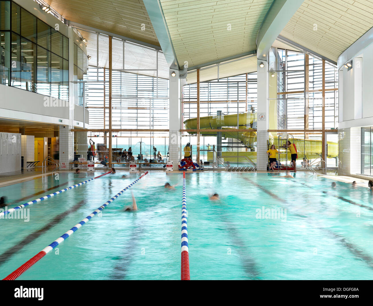 Splashpoint Leisure Centre, Worthing, United Kingdom. Architect Stock