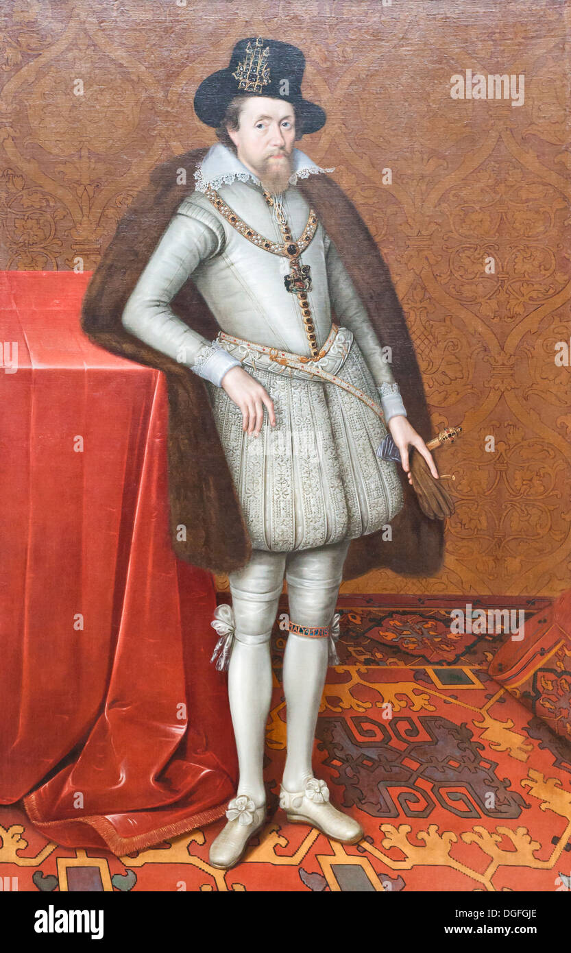 James I, VI, attributed to John de Critz the elder Stock Photo