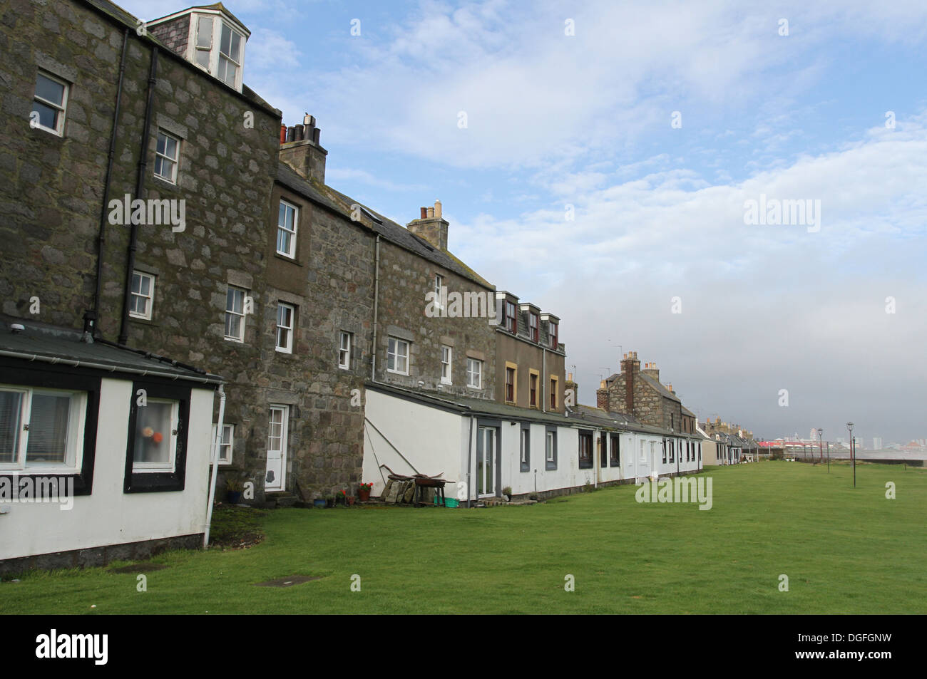 Houses Footdee Aberdeen Scotland  October 2013 Stock Photo