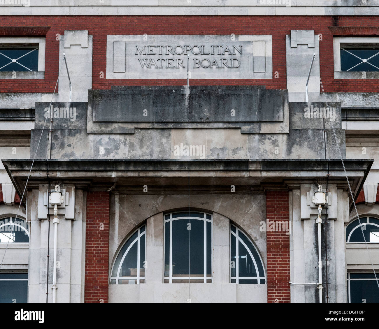 Kempton Park Waterworks, Kempton Park, United Kingdom. Architect unknown, 1929. Front of