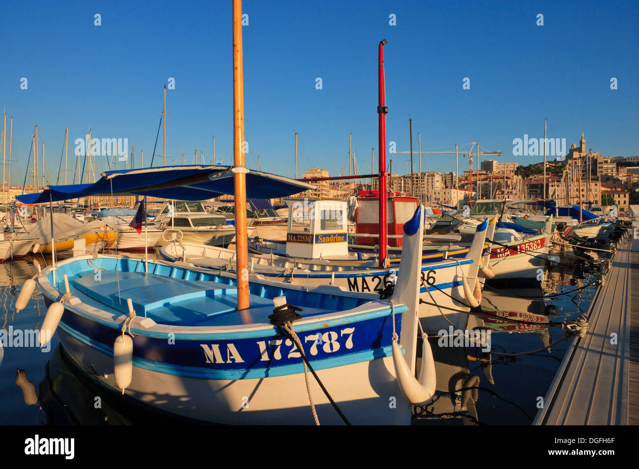 Marseille old port fishing boats Stock Photo Alamy