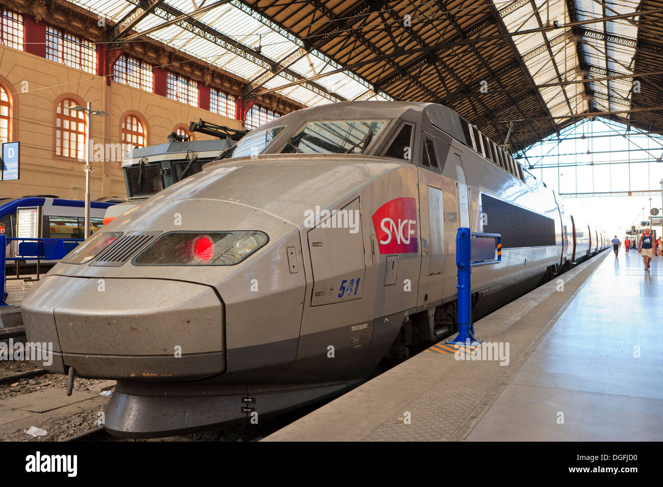 Marseille - Saint-Charles Station - TGV Stock Photo