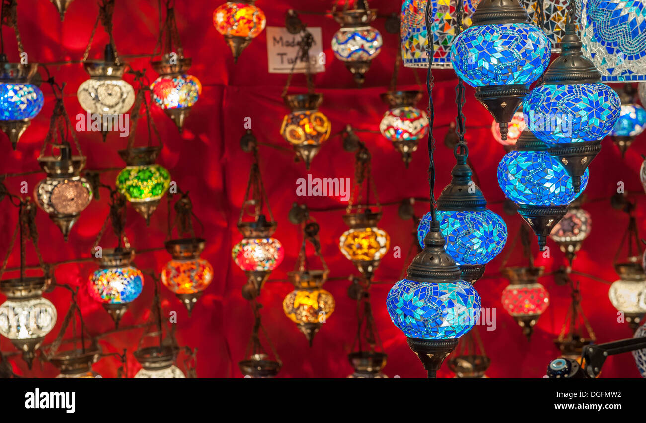 Turkish lanterns at Grand Bazaar, Istanbul Stock Photo