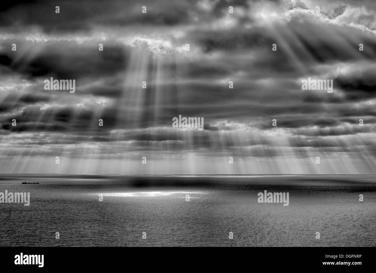Storm on the sea after a rain. HDR image Stock Photo