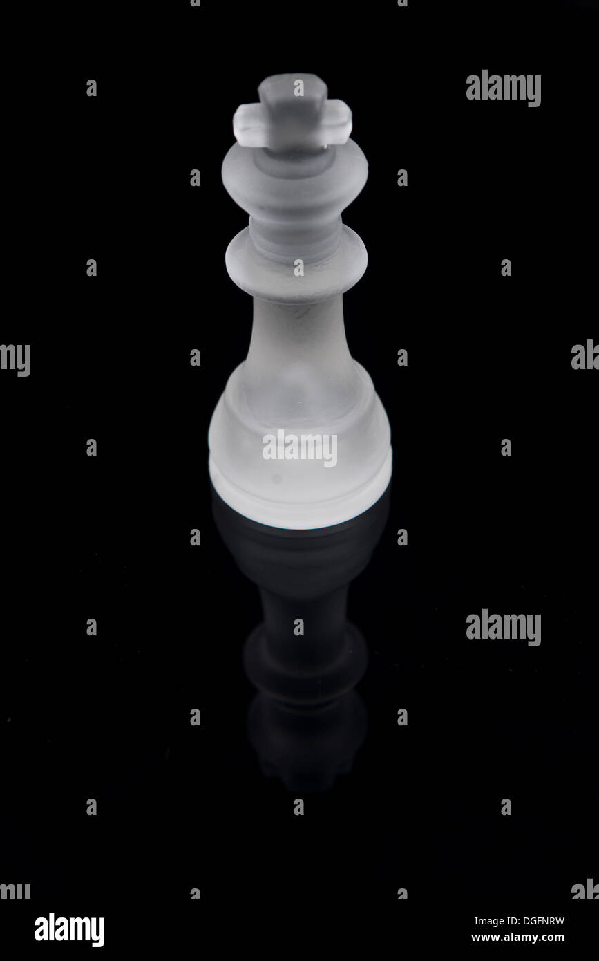 glass chess piece King Stock Photo Alamy