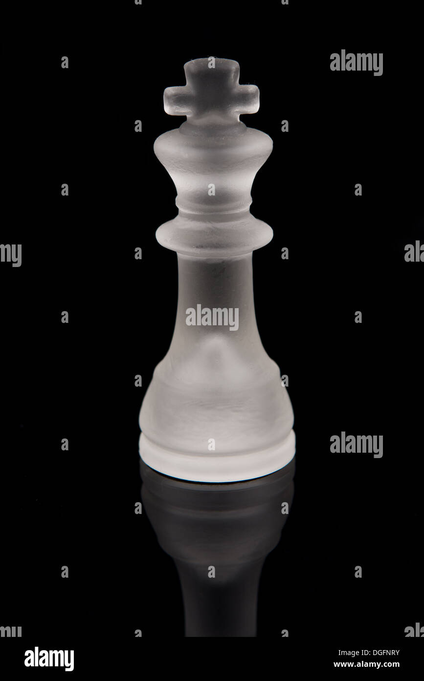 glass chess piece King Stock Photo Alamy