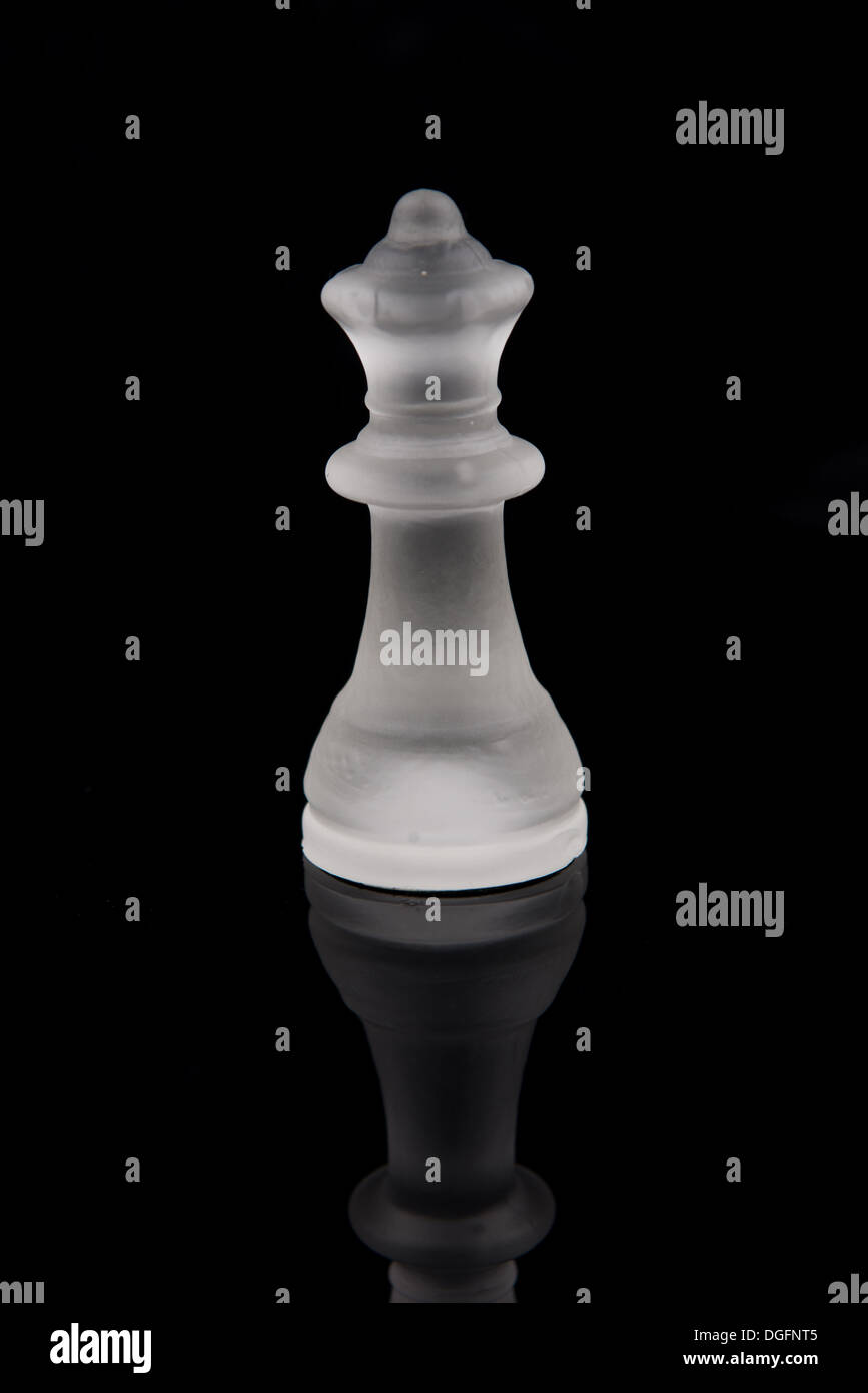 glass chess piece Queen Stock Photo