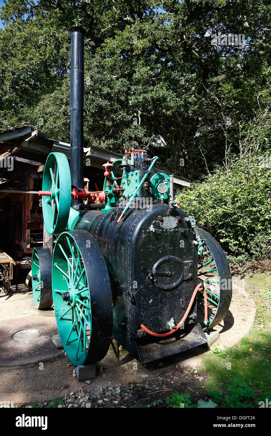 Tasker stationary steam engine Isle of Wight, Hampshire, England Stock Photo