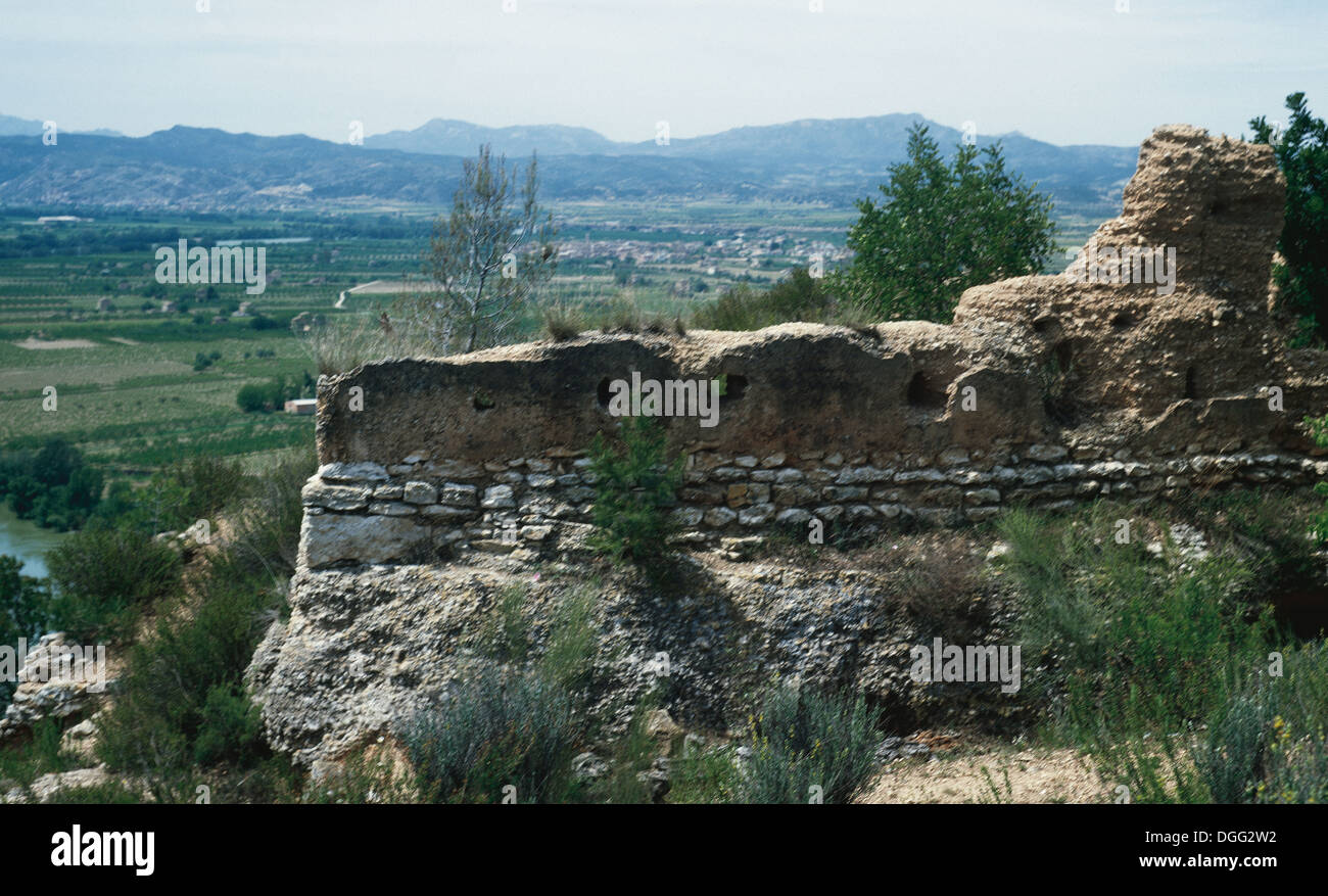 Spain. Tivissa. Iberian settlement of Castellet de Banyoles. Stock Photo