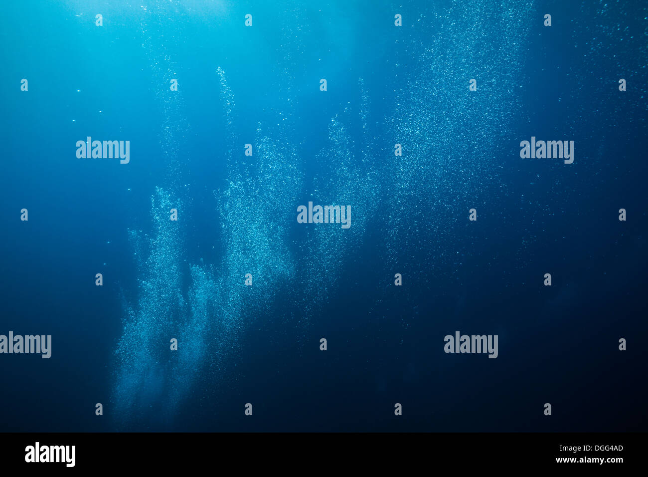 Air Bubbles in Ocean, Socorro, Revillagigedo Islands, Mexico Stock Photo