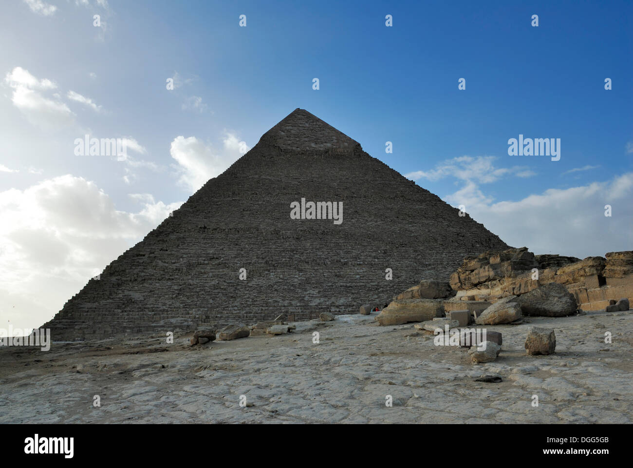 Chephren Pyramid, Pyramids of Giza, Cairo, Egypt, Africa Stock Photo ...