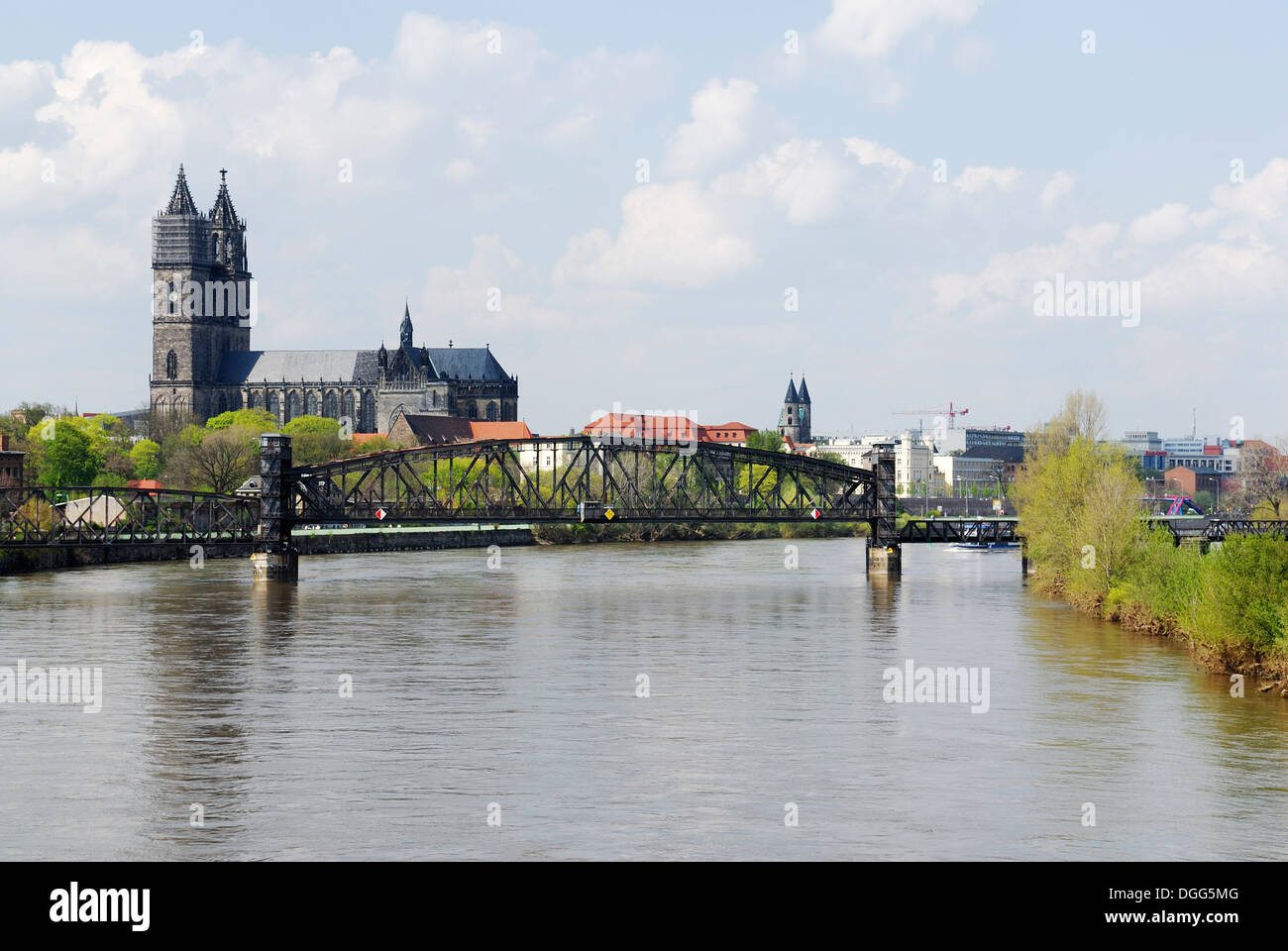 Cathedral of Magdeburg, Cathedral of Saints Catherine and Maurice, Magdeburg, Saxony-Anhalt Stock Photo