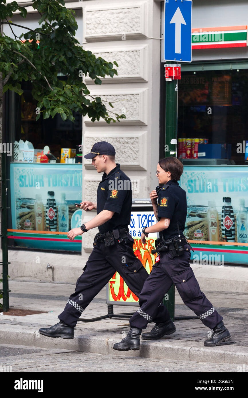 young norwegian Police officers Kristiansand Norway Stock Photo - Alamy