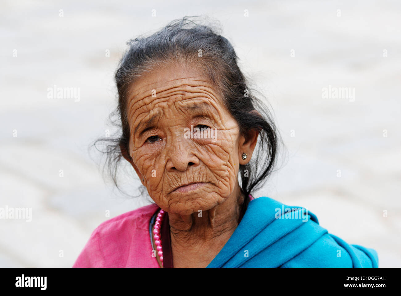Portrait of elderly south Asian woman - Stock Image - C047/0001 - Science  Photo Library