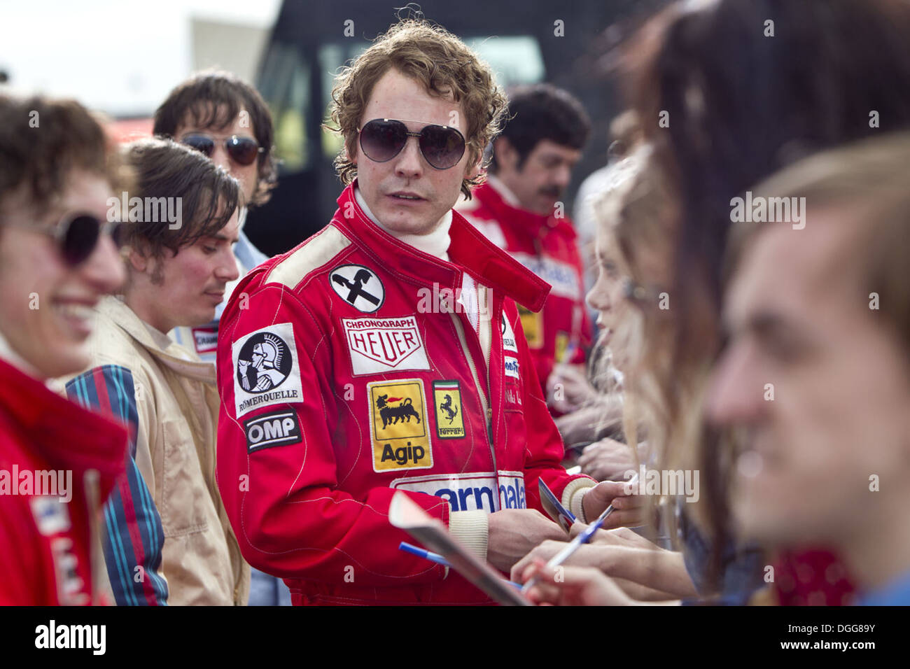 RUSH 2013) DANIEL BRUHL RON HOWARD DIR) MOVIESTORE COLLECTION LTD Stock Photo