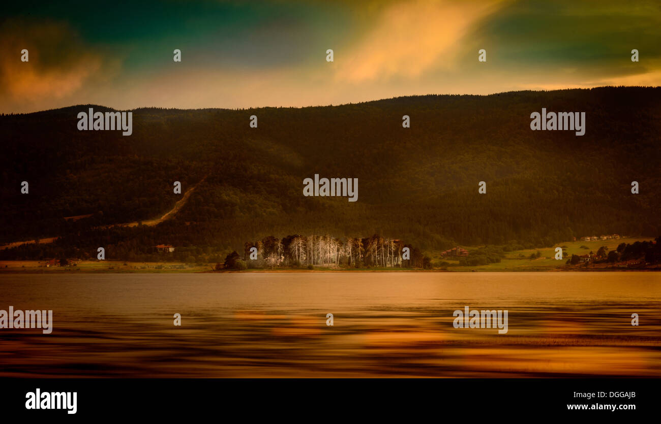 Cloud Cloudscape Scenics Sun Panoramic Hill through Sunbeam Valley Landscape Sky Sunset Light Sunlight Nature Green Dramatic Sky Stock Photo