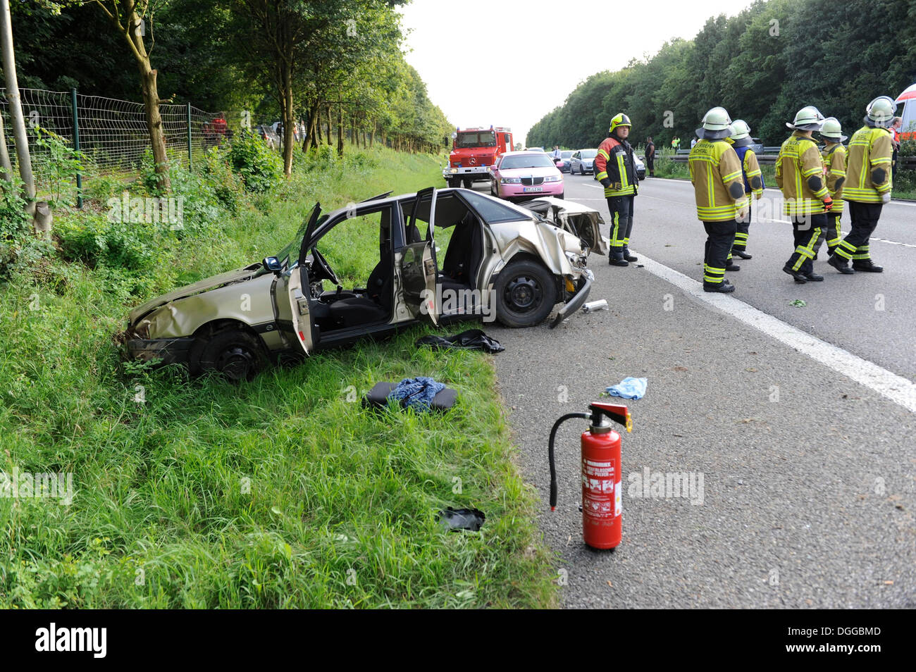 Accident Site After A Traffic Accident With Two Cars And Several accident-site-after-a-traffic-accident-with-two-cars-and-several
