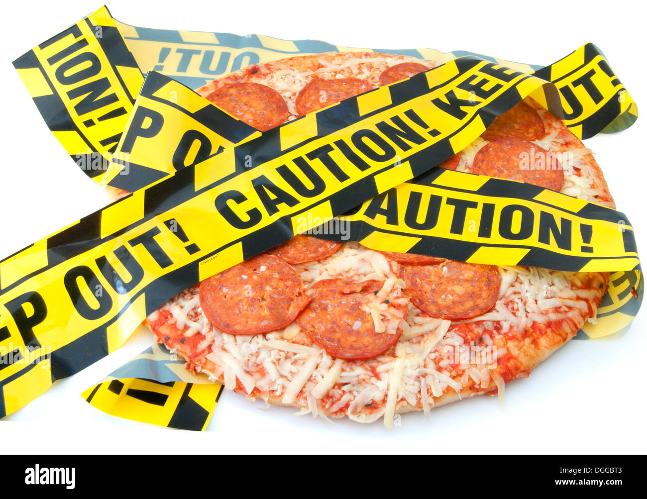Unhealthy food caution Stock Photo