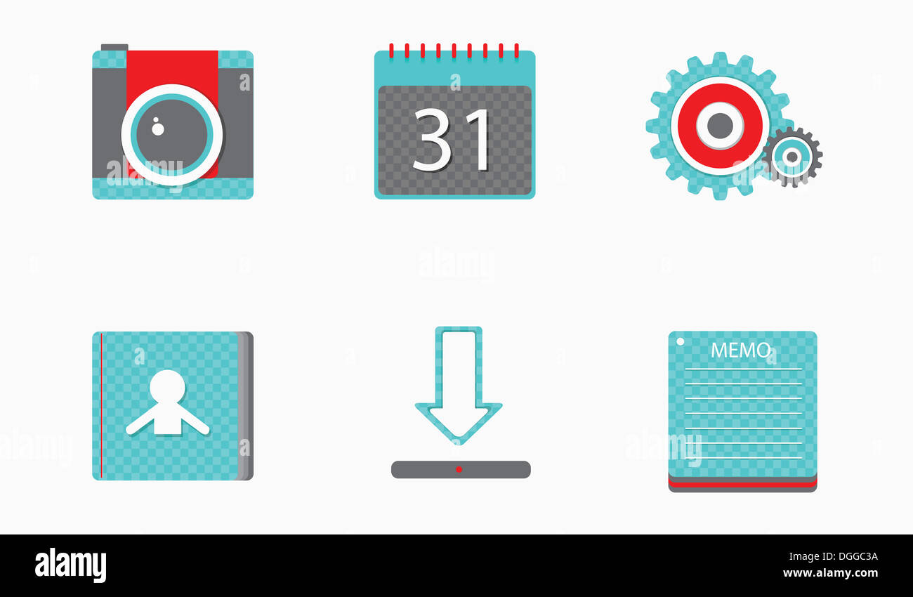 a set of different icons Stock Photo - Alamy