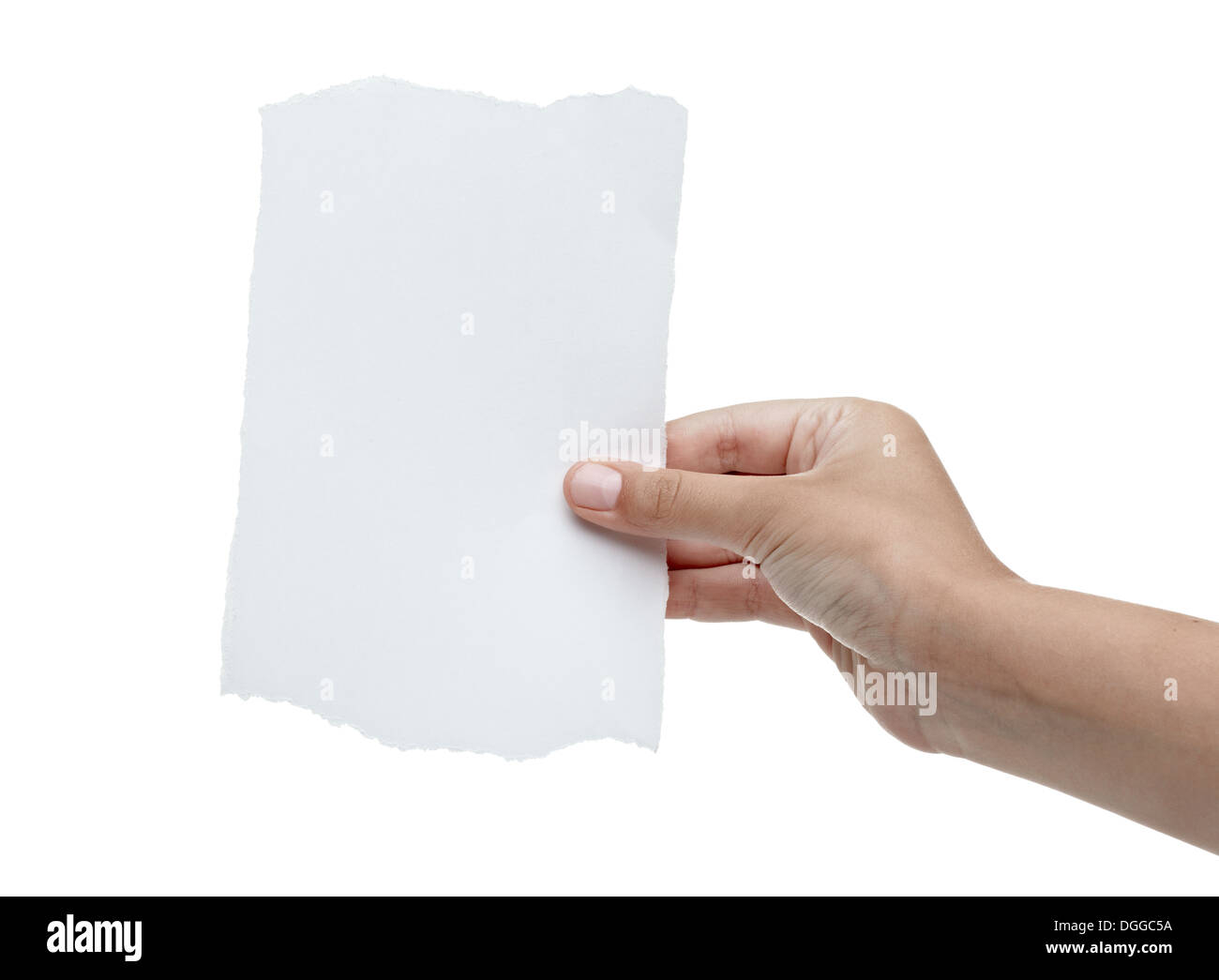hand holding a note Stock Photo Alamy
