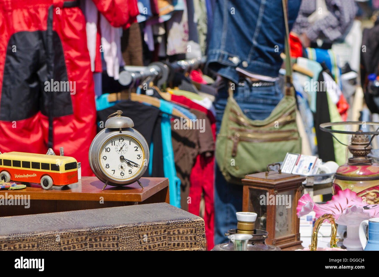 Weekly flea market, Dresden, Saxony Stock Photo Alamy