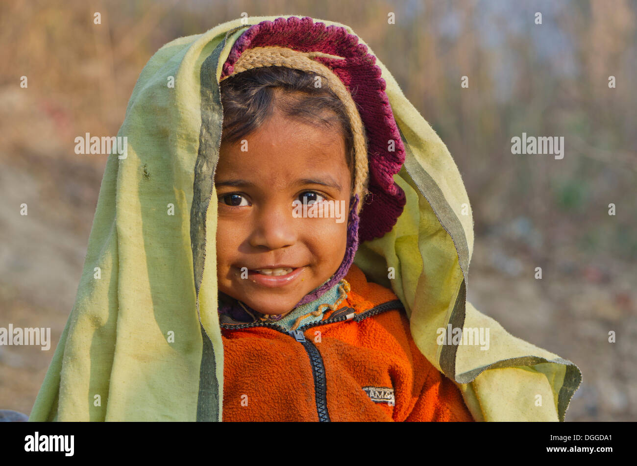 Portrait of a little boy, Agra, India, Asia Stock Photo