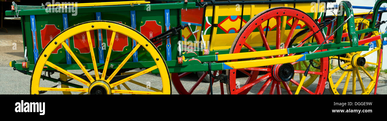 Portugal, the Algarve, painted traditional carts Stock Photo