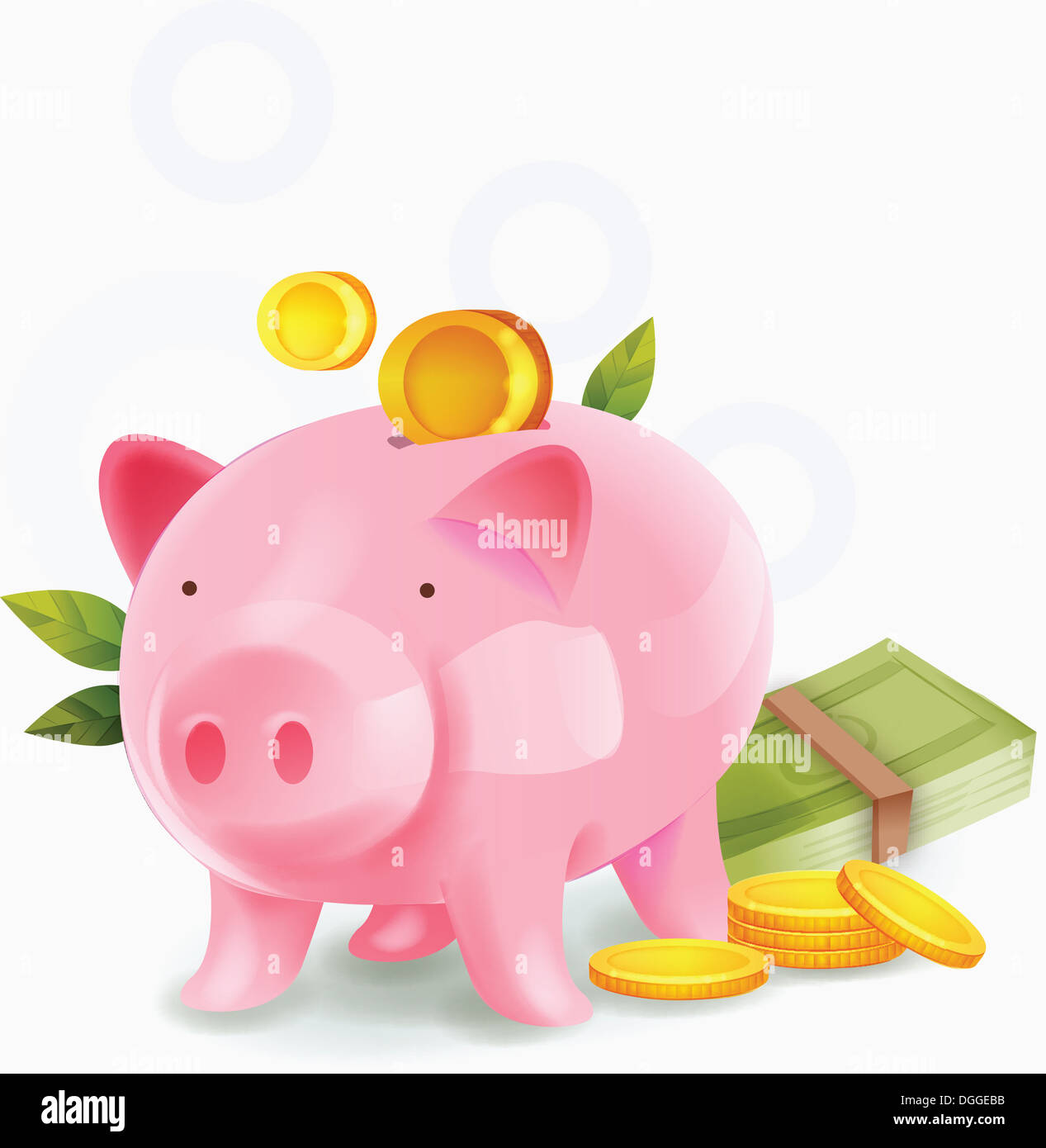 an illustration of a piggy bank Stock Photo - Alamy