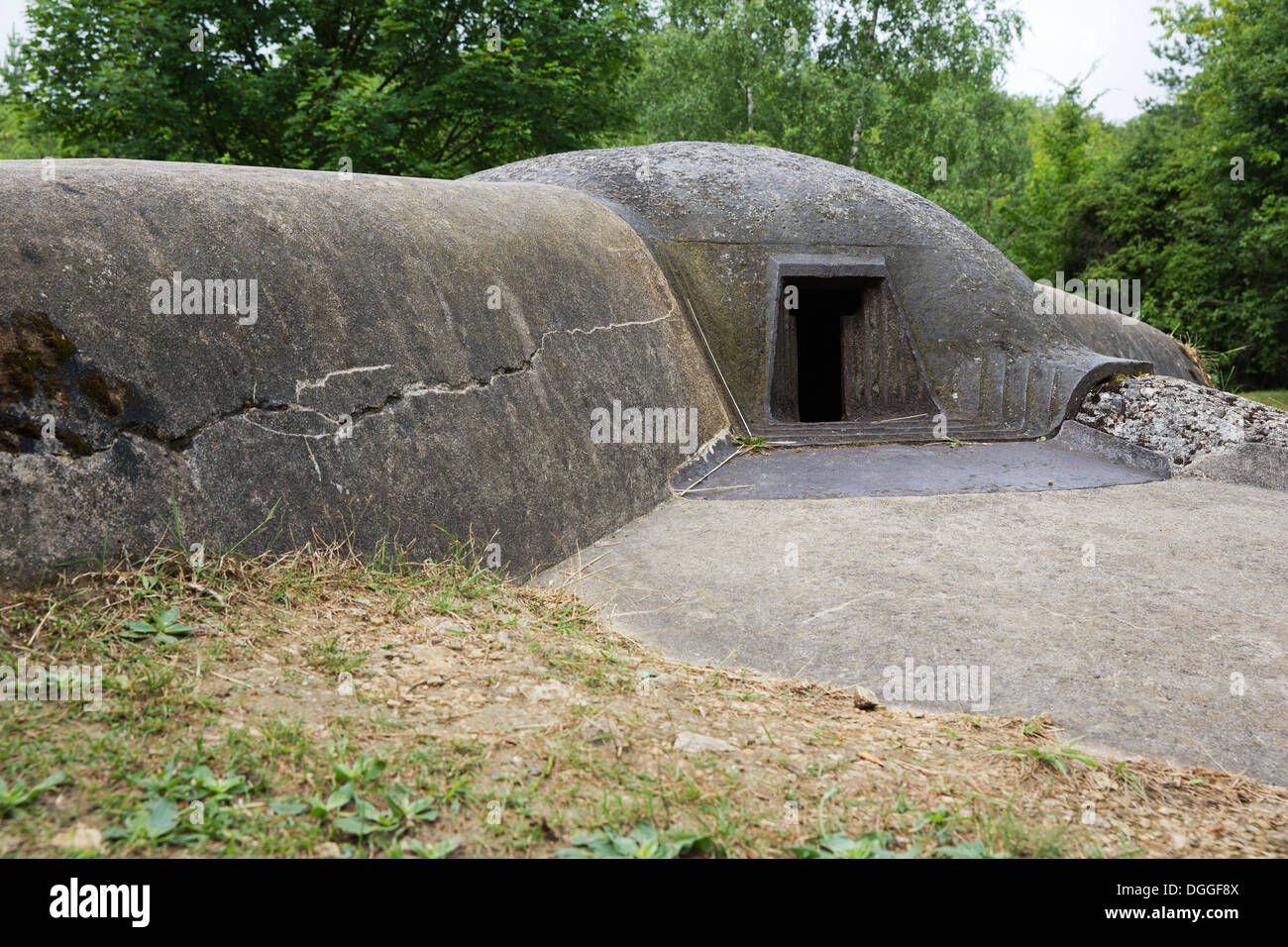 Embrasure in a Pamard casemate Stock Photo