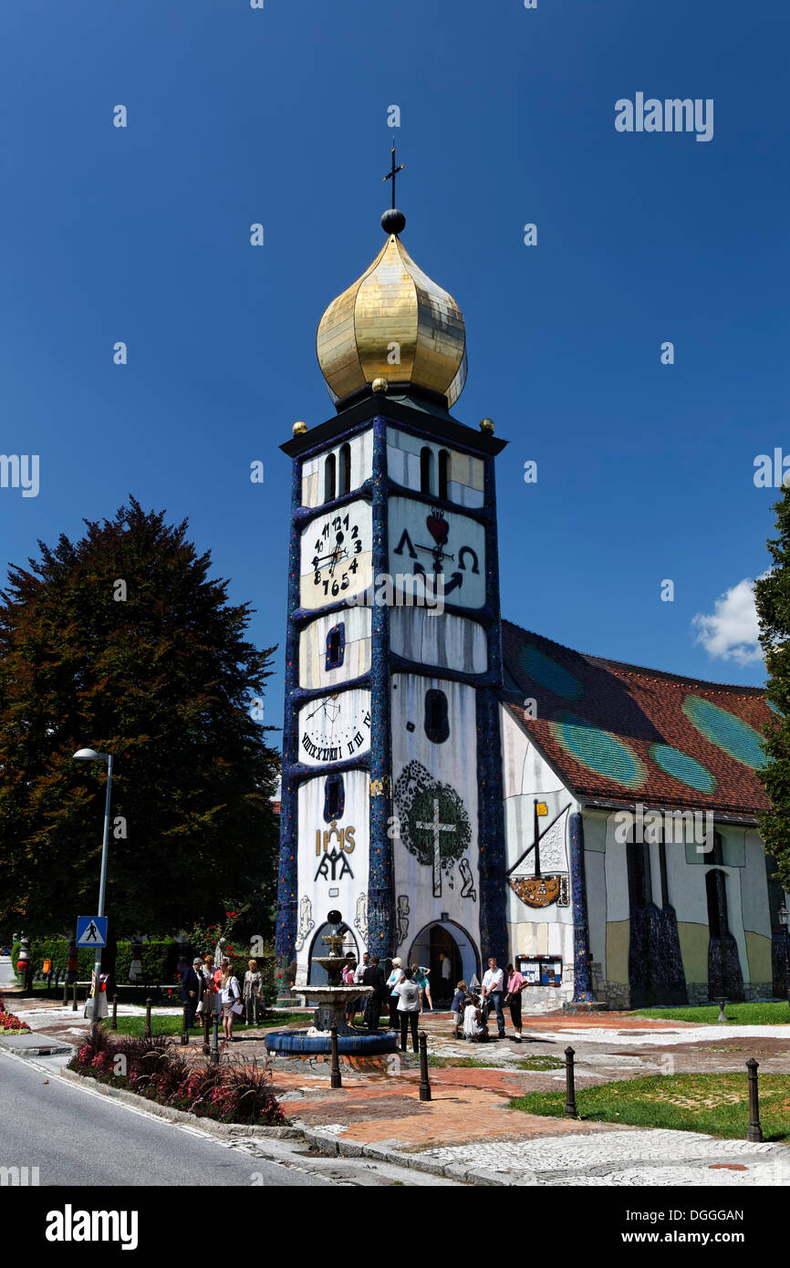 Hundertwasser Church of St. Barbara, Koflach, Voitsberg Steiermark, Austria, Europe Stock Photo