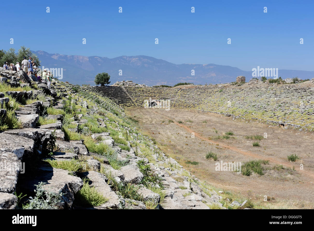 Large stadium at the ancient archaeological site of Aphrodisias, Geyre, Karacasu, Aydin, Western Turkey, Turkey, Asia Stock Photo