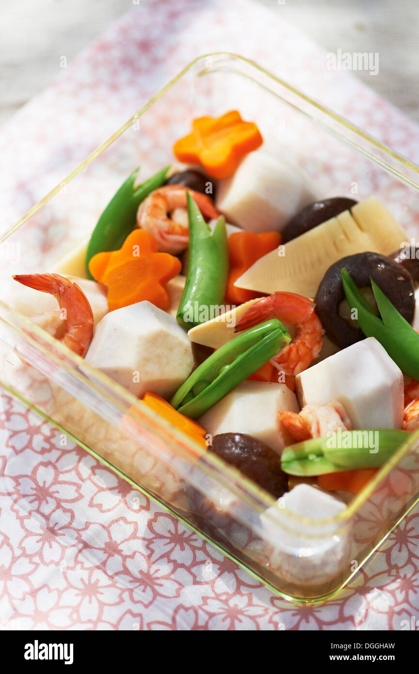 Dish of Japanese cuisine and fresh vegetables Stock Photo
