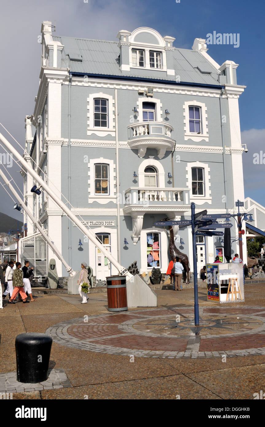 Renovated commercial station, African Trading Port, Waterkant district, V & A Waterfront, Cape Town, South Africa, Africa Stock Photo