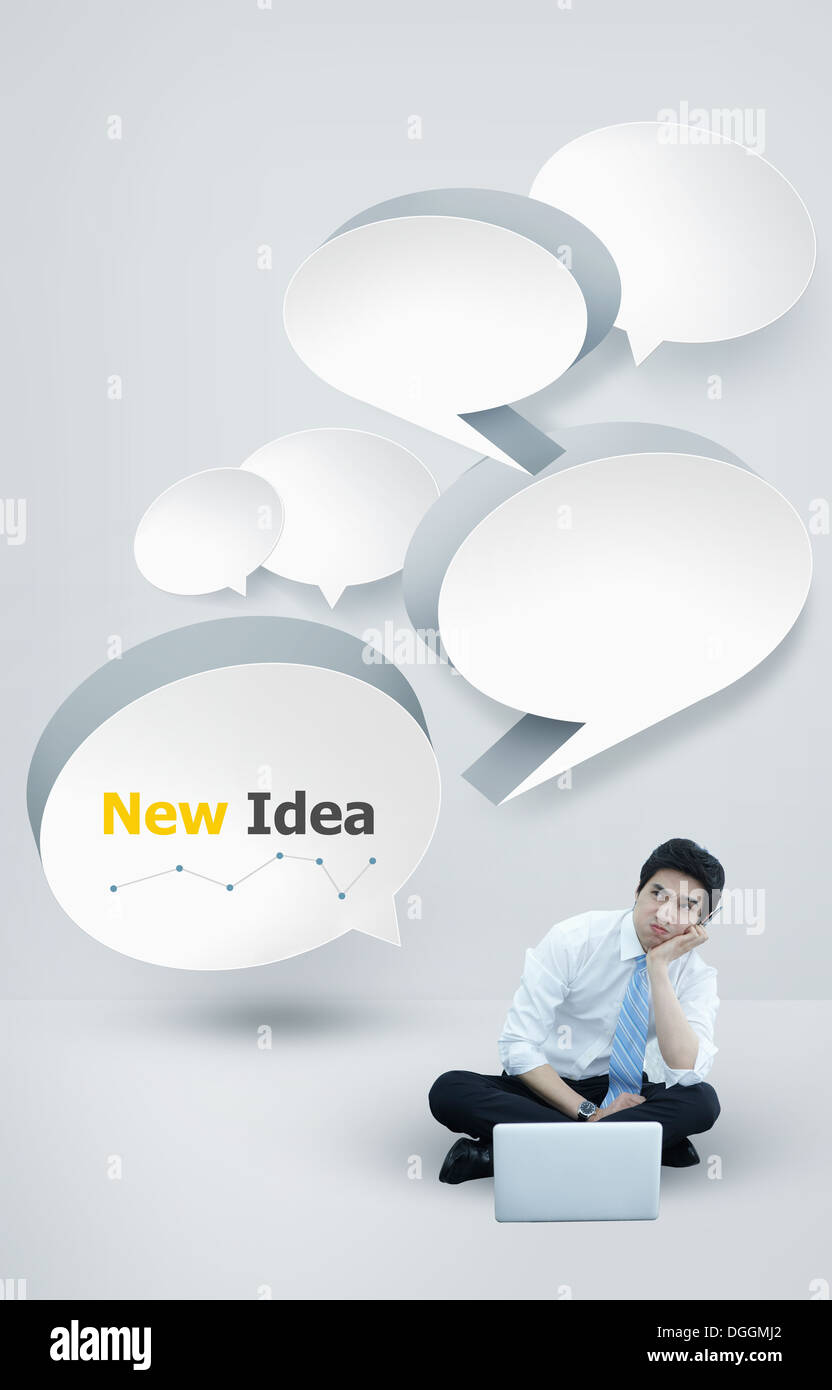 Business man worried speech hi-res stock photography and images - Alamy