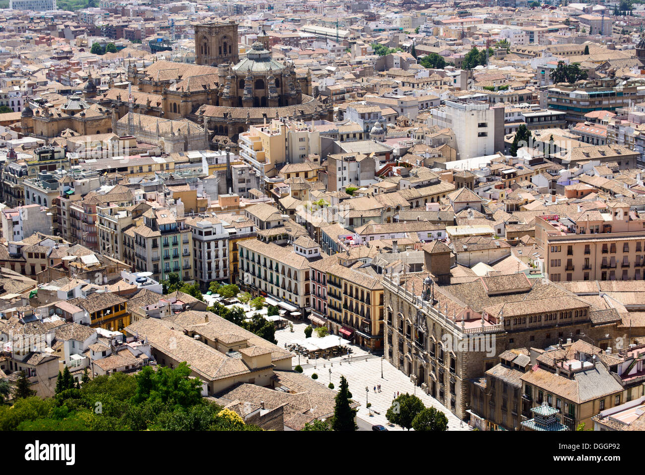 Spain Andalucia granada from the Alhambra Stock Photo