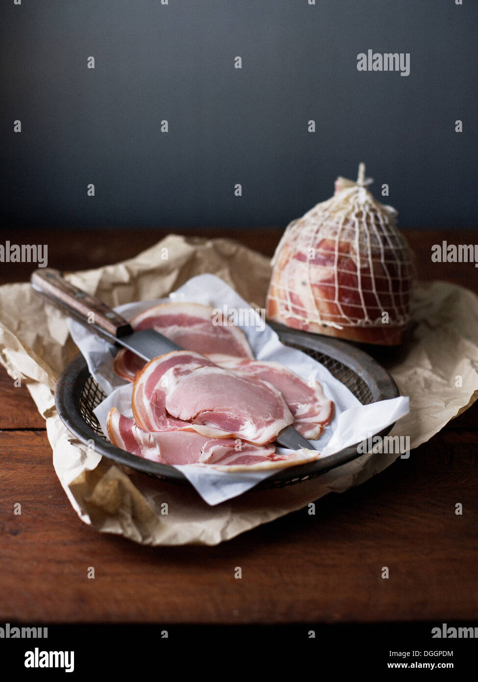 Slices of pancetta Stock Photo Alamy