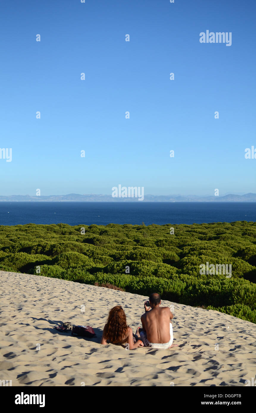 Spectacular dunes in Bolonia beach, Tarifa Stock Photo