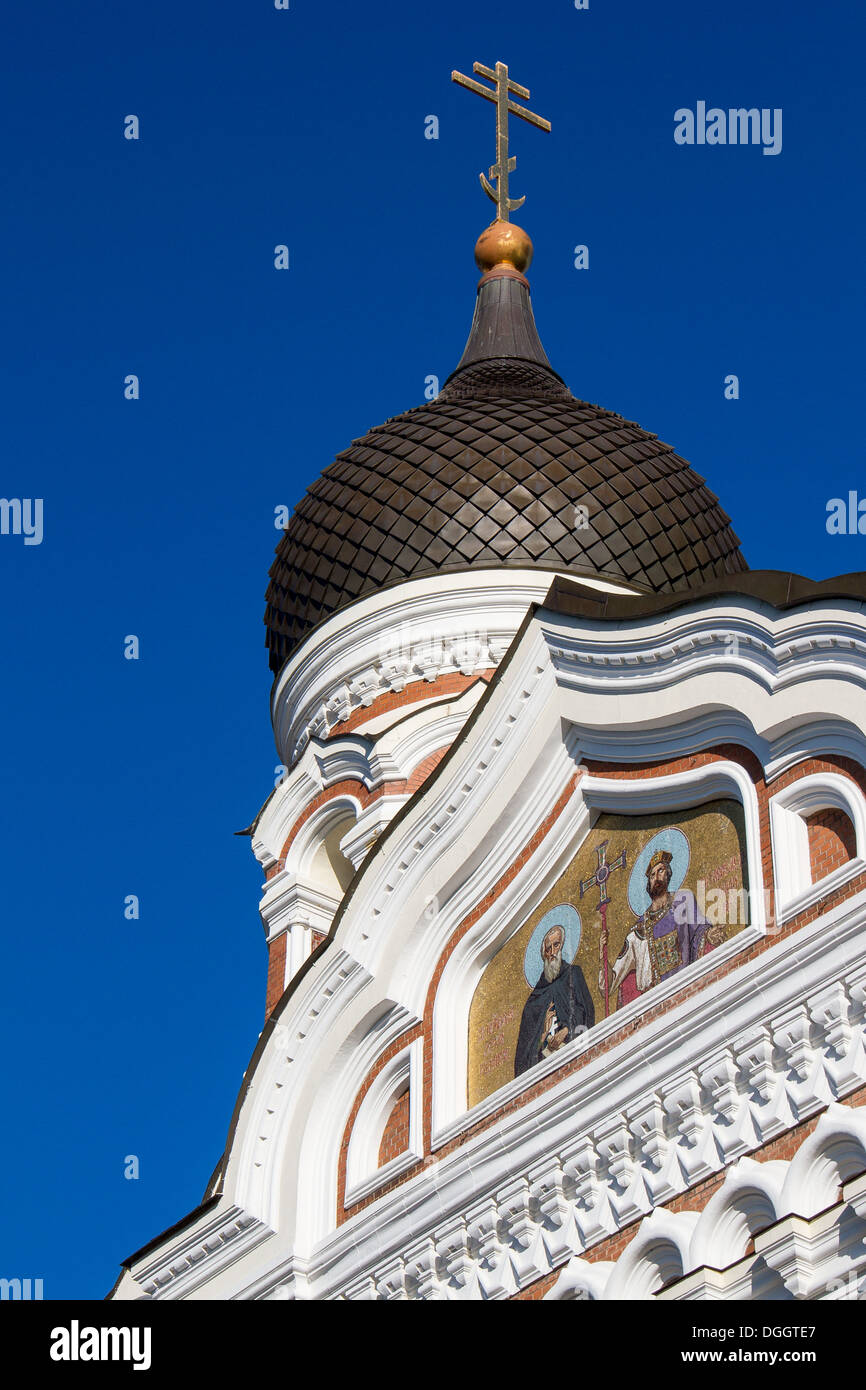 One of the three cupolas of the Alexander Nevsky Cathedral, Tallinn Stock Photo